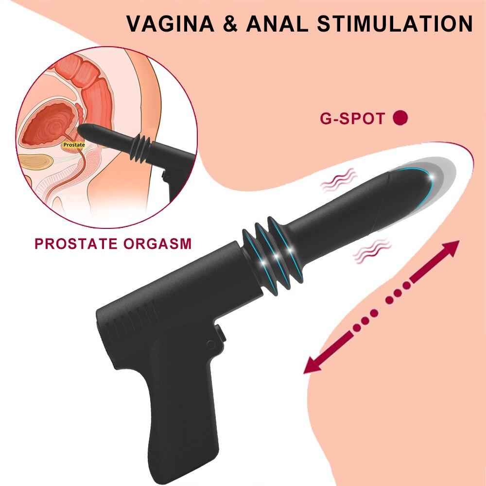 Sex Machine for Women Automatic Telescopic Dildo Vibrator Men G Spot Anal Pussy Masturbation Sex Gun Dildo Massager Adult Toys