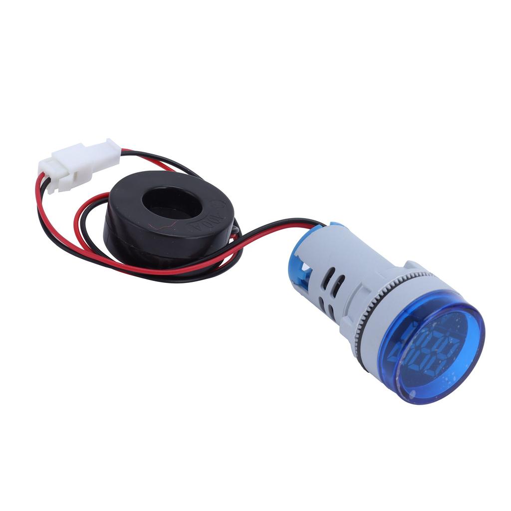 Digital Current Meter Ammeter Signal Indicator Lamp Light AC 220V AD16‑22DSA