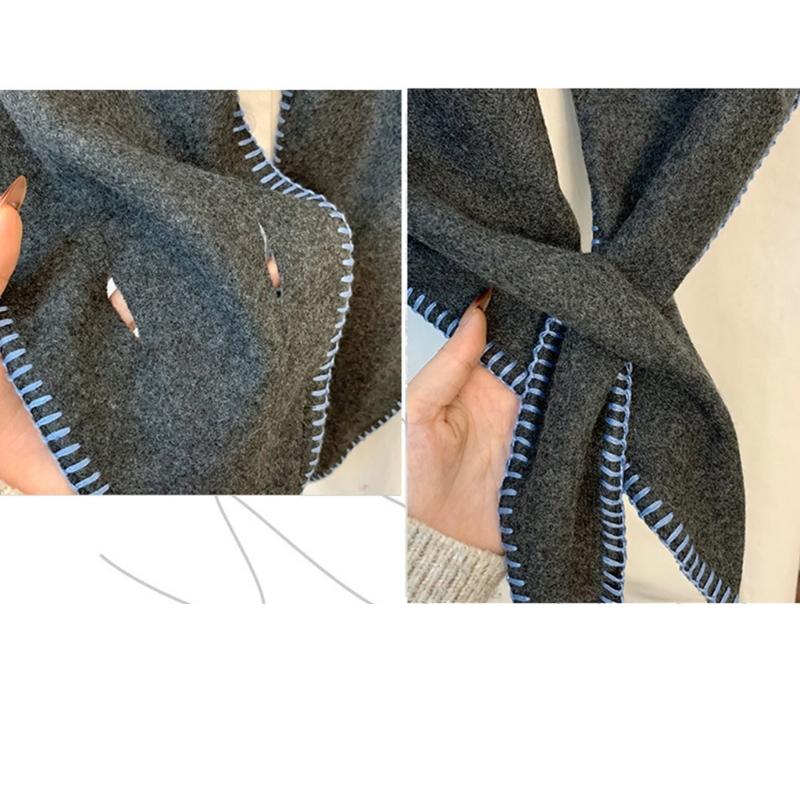 Soft Winter Shawl For Women Warm Triangular Scarf Oversized Wrap Cervical Protection Cold Weather Accessory