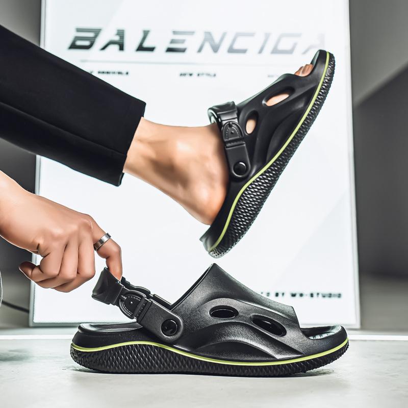 Slippers Summer New Casual Sports Wind Breathable Lightweight Soft Sole One-word Drag Dual-purpose Beach Sandals