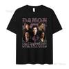 Damon Salvatore Ian Somerhalder Tv Show Tshirt For Women Summer Tops Tshirts Oneck Women Clothing Streetwear Female T Shirt
