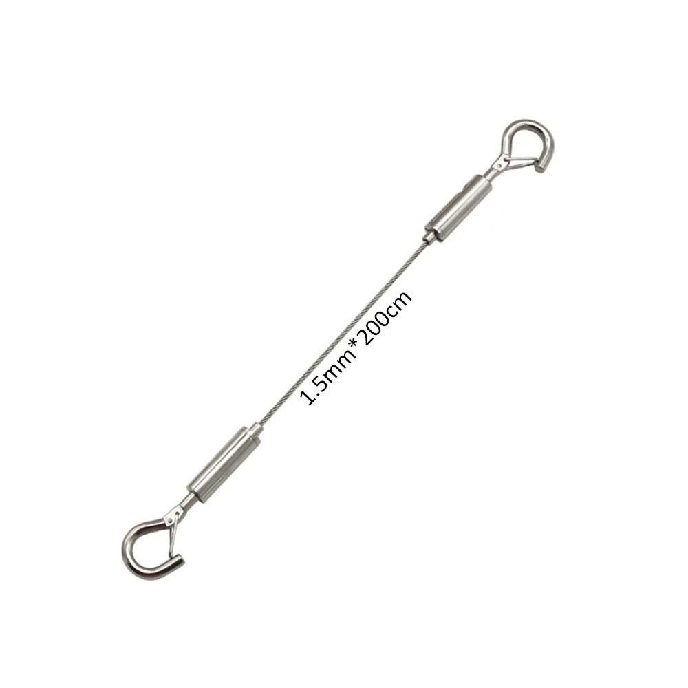 Odolný kabel z nerezové oceli Dvouhlavé závěsné drátěné lano Nastavitelné automatické drátěné lano