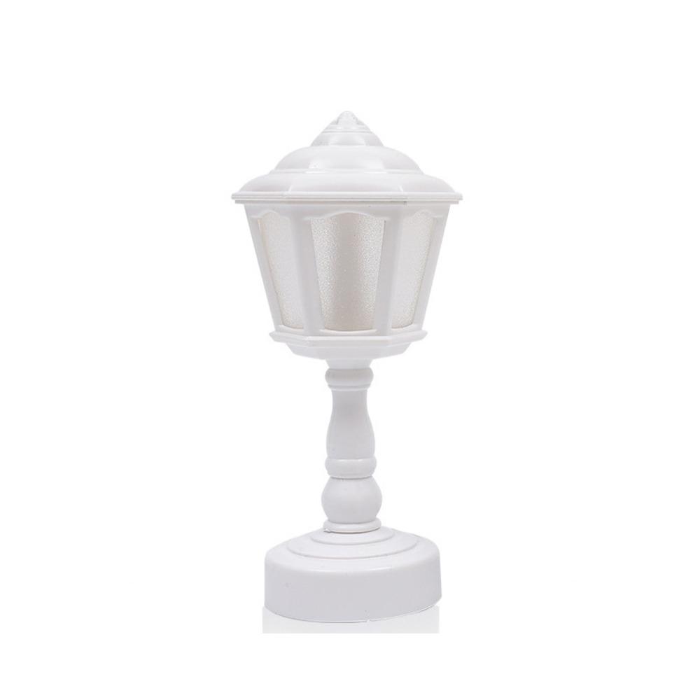 

Geometric Design Flower Bud LED Table Lamps Simple Dollhouse Miniature Mini Desk Lamp Vintage Lotus Bedside Lamp Dollhouse