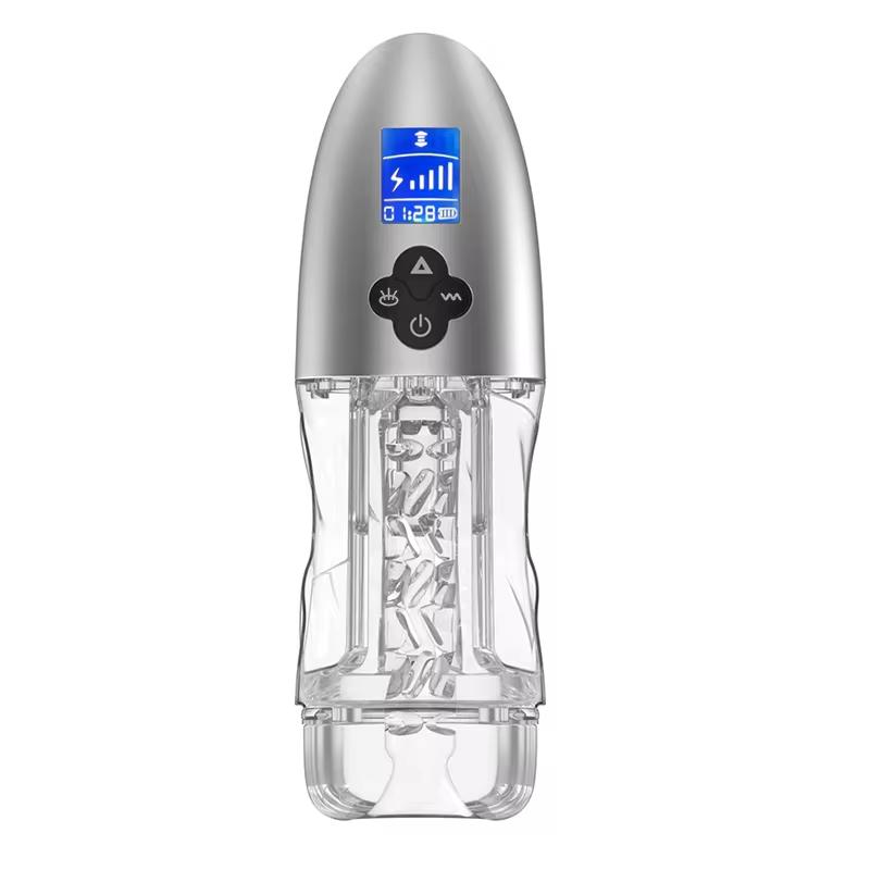 Nový Intelligent Aircraft Cup 10 Vibrací 7 Plně automatické sání Cvičení mužského penisu LCD displej Masturbátor Sex pro dospělé 18+