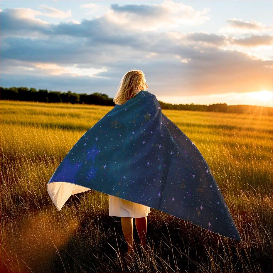 Coperta Cielo Notturno Celeste Coperta in Flanella Reversibile per Osservatori Stellari Comfort per Tutte le Stagioni Sogni Cosmici Regalo