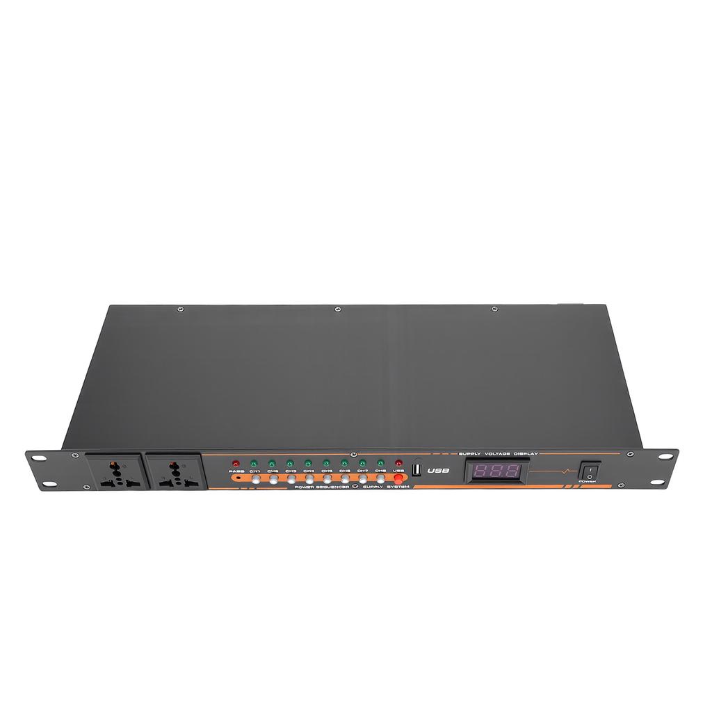 10 Outlet Power Sequencer Conditioner with Independent Power Switch USB Port for Home Theater Stage Studio Use