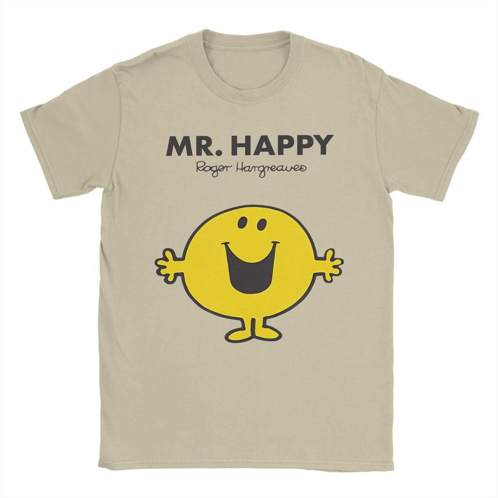 Mr Men Little Miss Mr. Glückliche Niedliche Lustige Glückliche T-Shirts Einzigartige Reine Baumwolle T-Shirts Rundhals Kurzarm T-Shirts 4XL 5XL Kleidung