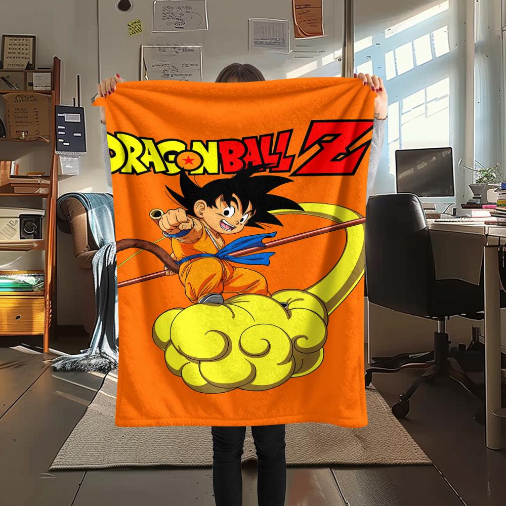 Dragon Ball character Print Flannel Blanket High quality Comfortable for All Seasons Home Decor Warmth and Comfort Perfect for Christmas Gifts