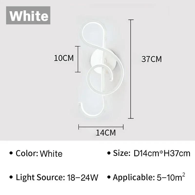 Modern LED Wall Lamp Note Wall Sconce for Bedroom Bedside Living Room Study Stairs Home Decor Indoor Lighting Fixture Luster