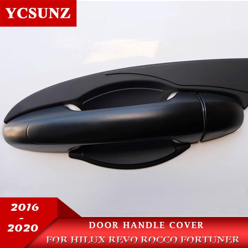 Car Parts ABS Door Handle Covers With Smart Entry Hole For Toyota Hilux Revo Rocco Fortuner Innova 2015- Rav4