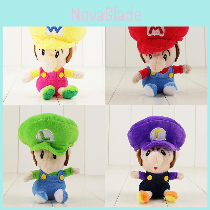 Premium Quality Super Mario Bros Baby Mario Luigi Plush Toy Stuffed Doll 6.7