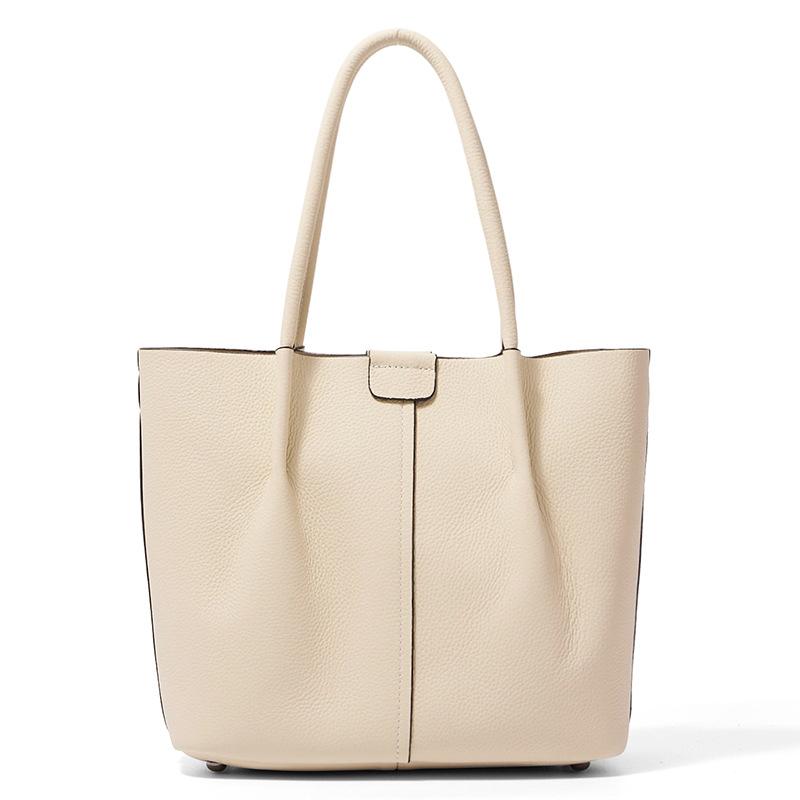 

Вместительная сумка-тоут Высококлассная женская сумка на одно плечо Универсальная сумка-ведро бежевый