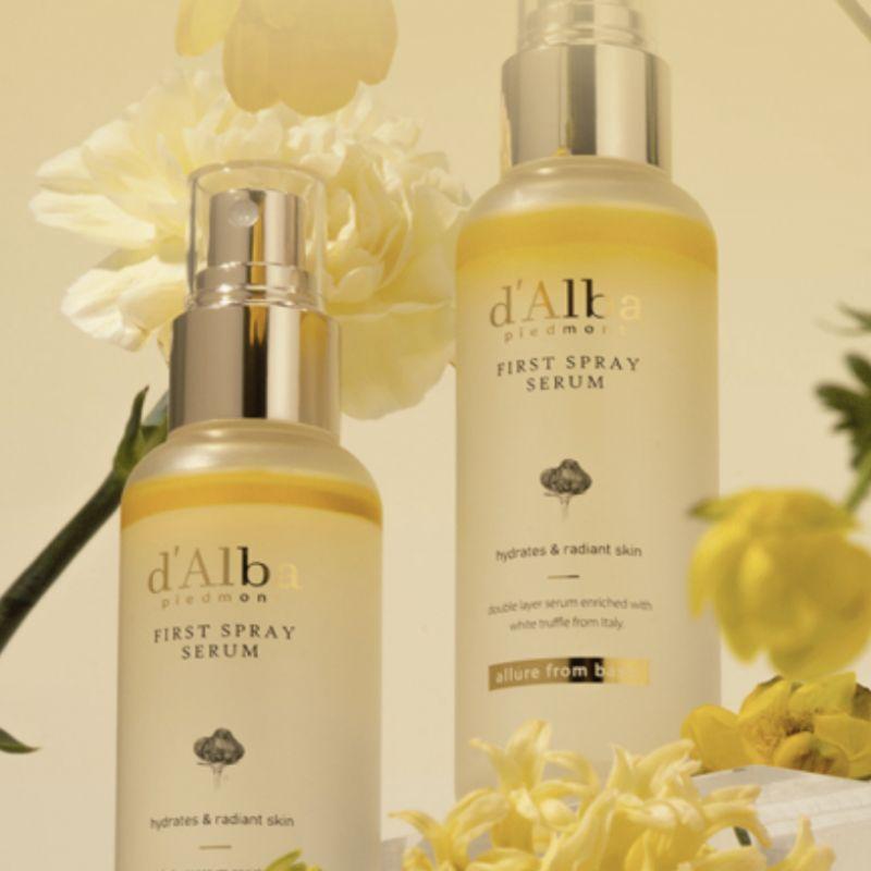d'Alba White Truffle First Spray Serum Facial Mist 100ml – Hydrating & Glow Boosting Vegan Oil-Serum Mist