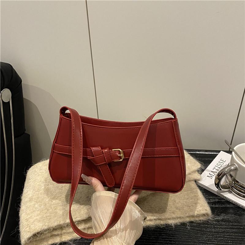 French Trend Personalized Versatile Casual Commuter Armpit Bag Women's Fashion New Simple Solid Color Premium Shoulder Bag