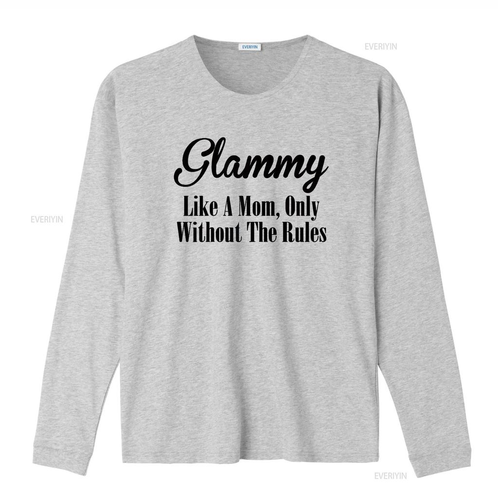 Womens Glammy T Shirt Like A Mom Only Without The Rules vintage Washed graphic Soft Comfortable streetwear designer clothes
