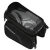 Bike Phone Front Frame Bag with Double Zipper Waterproof Top Tube Handlebar Bag for Cycling