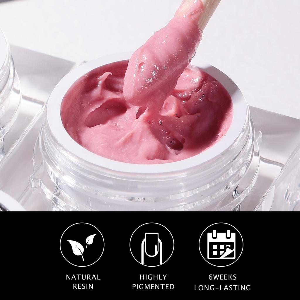 JTING Natural Resin Hot Popular Nail Art 4 Colors Gypsum Gel Nail Polish Set with 5ml Jars OEM Create Your Own Brand