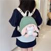 Adorable and Stylish Children's Backpack for Kindergarten Babies, with A Schoolbag-shaped Doll and A Rabbit-shaped Bag