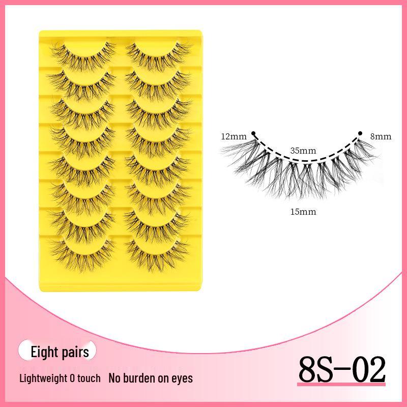 

Cross-Border Exclusive Spiky False Eyelashes with Natural Curl and Transparent Band