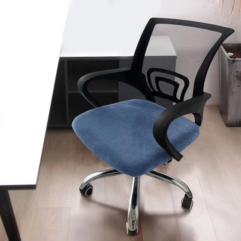 Stretch Velvet Office Chair Cover Elastic Spandex Seat Cover Computer Chair Universal Velvet Cover for Swivel Office Chair 1 PC