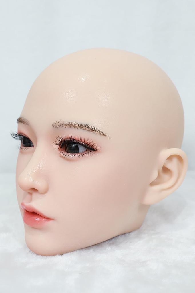 Figure Head Only, 100% Silicone Head, Head Only, Wig Type, Two Connection Methods, Wig Type, GJ-062 Number