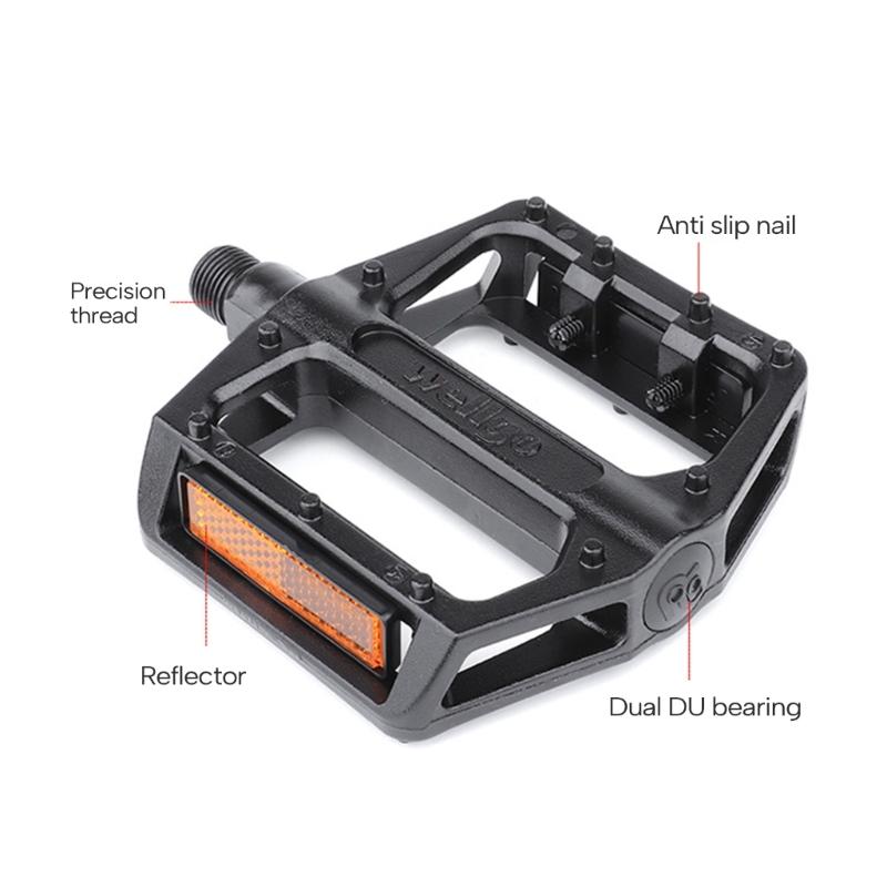 Sealed Bearing 9/16'' Thread Alloy Mountain Bike Pedals Lightweight Bike Pedals