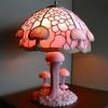 Vintage Buntglas Pflanzen Serie Tischlampen Pilz Schnecke Oktopus Harz Buntes Ornament Schreibtisch Heimdekoration