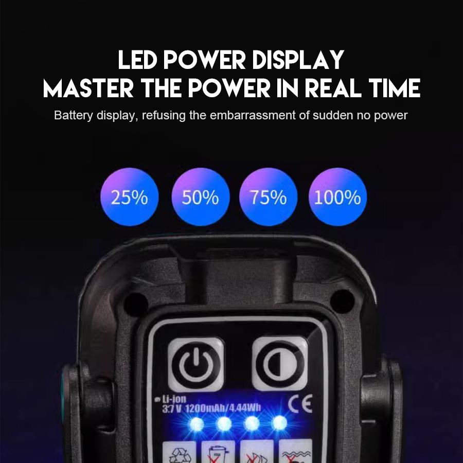 D5 Portable LED Spotlight Work Lantern Strong Light Flashlight Outdoor Camping Fishing Emergency Rechargeable Magnetic Work Lamp