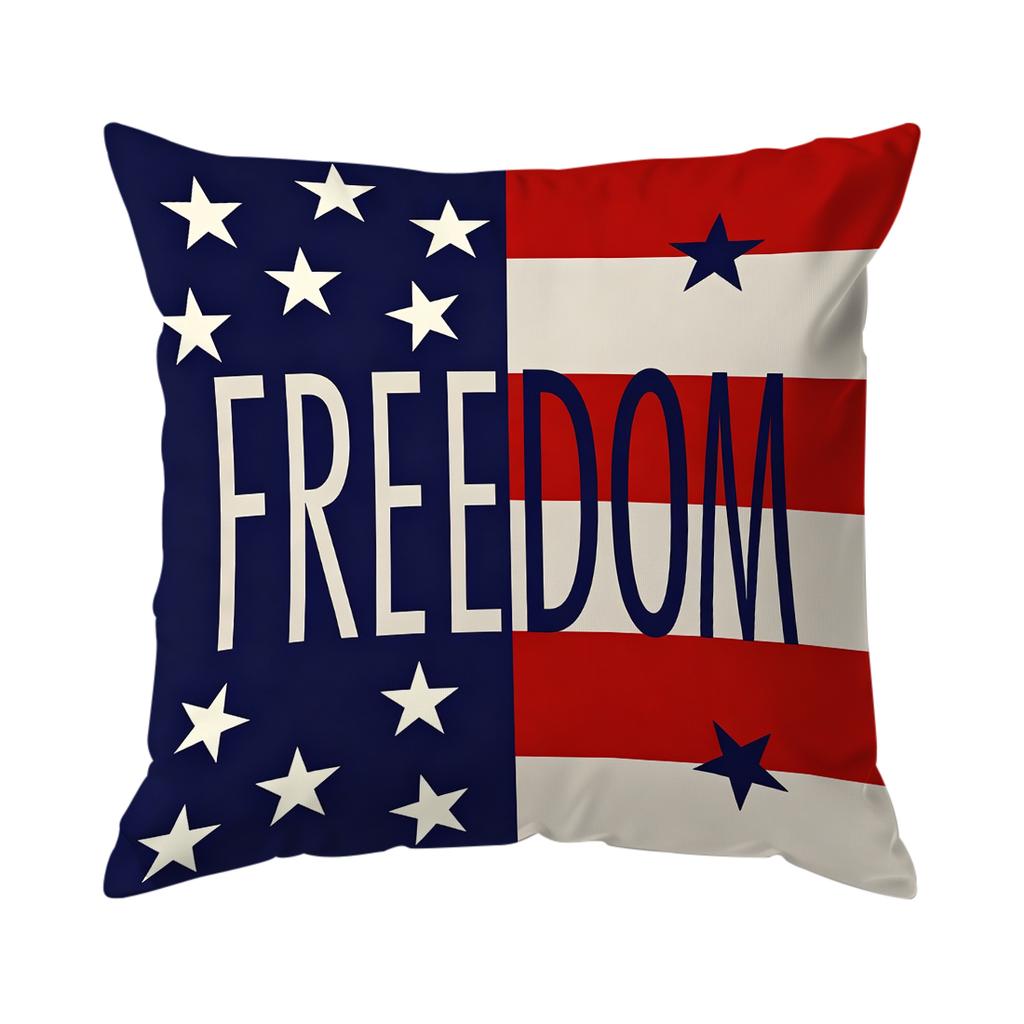 Independence Day Flag Cushions Pillowcase Polyester Cushion Cover Throw Pillow Pillowcover Home Car Sofa Decor