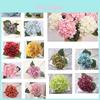 Luxuriöser weicher künstlicher Hortensien-Blumenstrauß für exquisite Partydekorationen