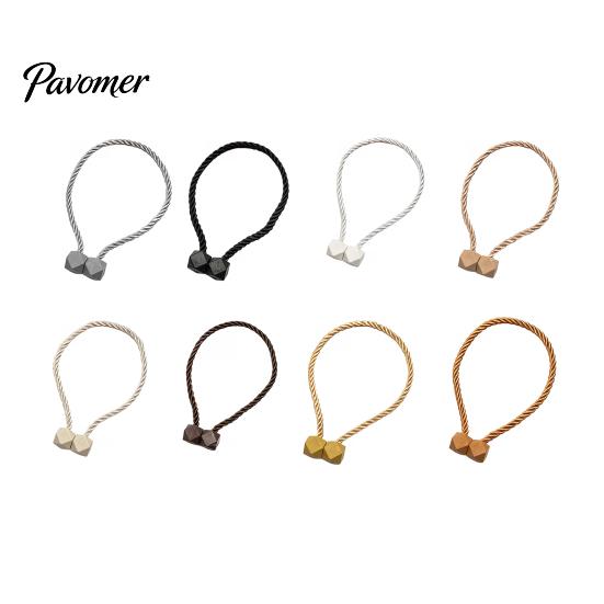 Wall Damage Free Tiebacks 1 Pair Magnetic Curtain Tiebacks, Twisted Rope Holdbacks, Window Treatment Simple Decorative Draperies Holders for