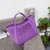 Gele-Tasche Handtasche Silikon Hohl Gemüsekorb Tasche Picknicktasche Einkaufskorb PVC Strandtasche Wäschekorb Bad