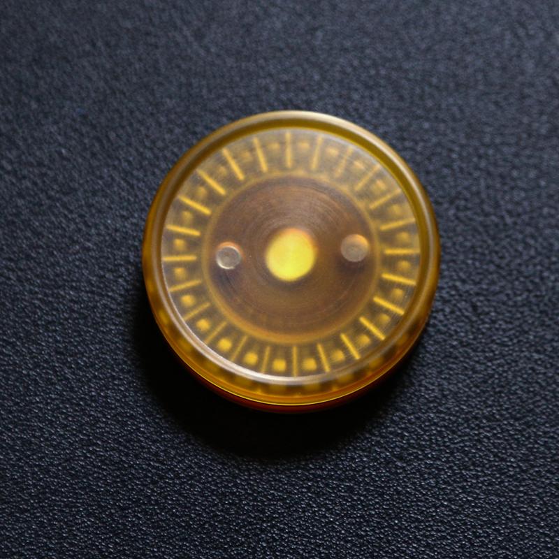 Haptic Coin Machinery Slider Round Pei Push Fidget Slider Fidget Toy Dekompression EDC für Erwachsene