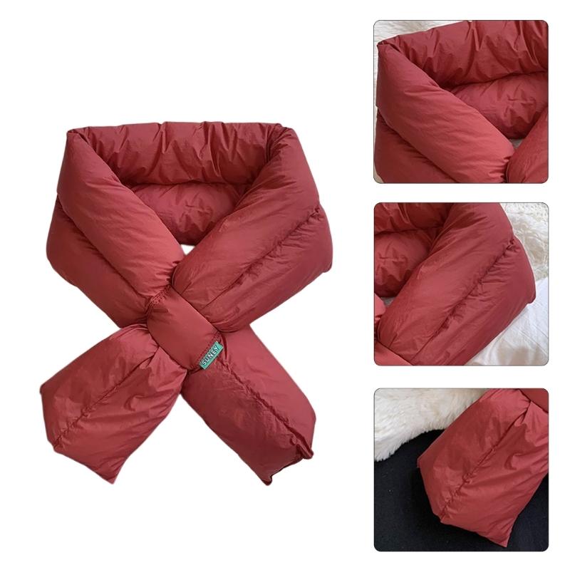 Sciarpa Collo Calda Invernale da Donna, Scaldacollo, Colore Unico, Leggera, Imbottita, Piumino, Sciarpe, Copricollo per Sci all'Aperto