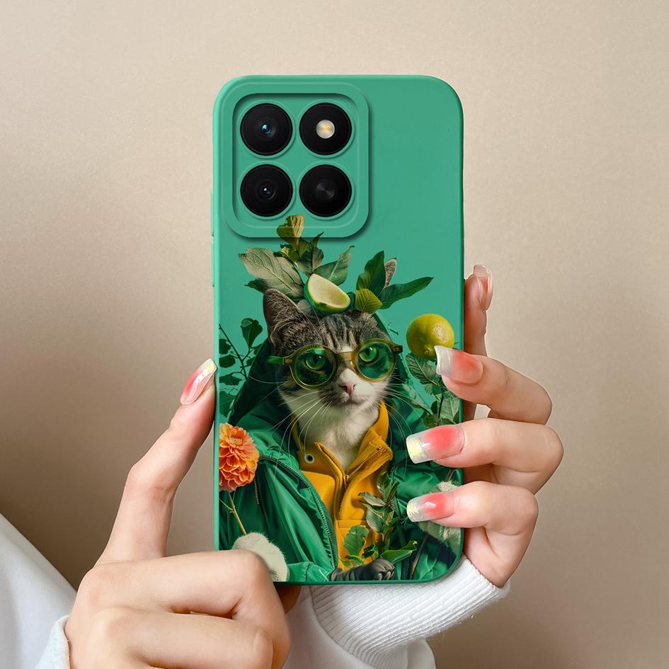 Hülle Für Huawei Honor X8c 7S 10i 20 20e 30 30S 50 50SE 60SE 70 Lite Pro Plus Hübsche Bunte Blume Flüssig Silikon Anti Rutsch Gehäuse Für Huawei Hülle