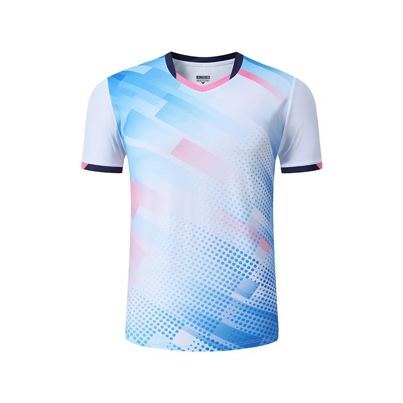 Quick-Dry Badminton Set Women Men Volleyball Table Tennis Training Team Uniform With Number Printing