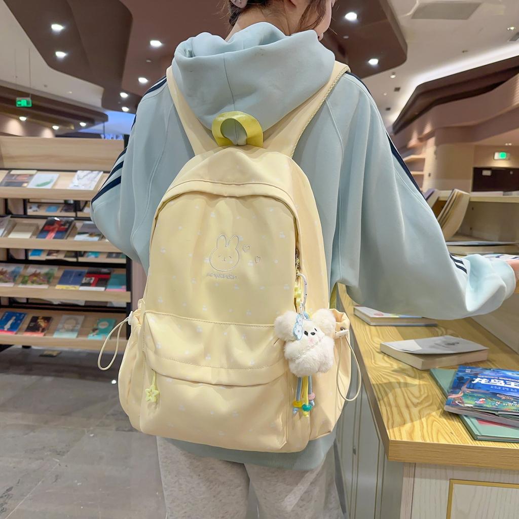Schoolbag high value Korean cute female high school college student schoolbag large capacity ins leisure travel lightweight backpack