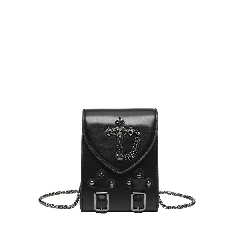 Pu Small Square Bag With Studs For Womens Daily Casual Use