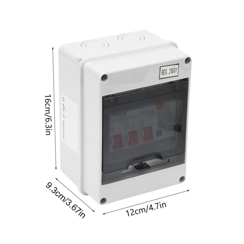 2 Way Garage Caravan Consumer Unit 40A 30mA RCD+2MCB 6a+16A 230/400V