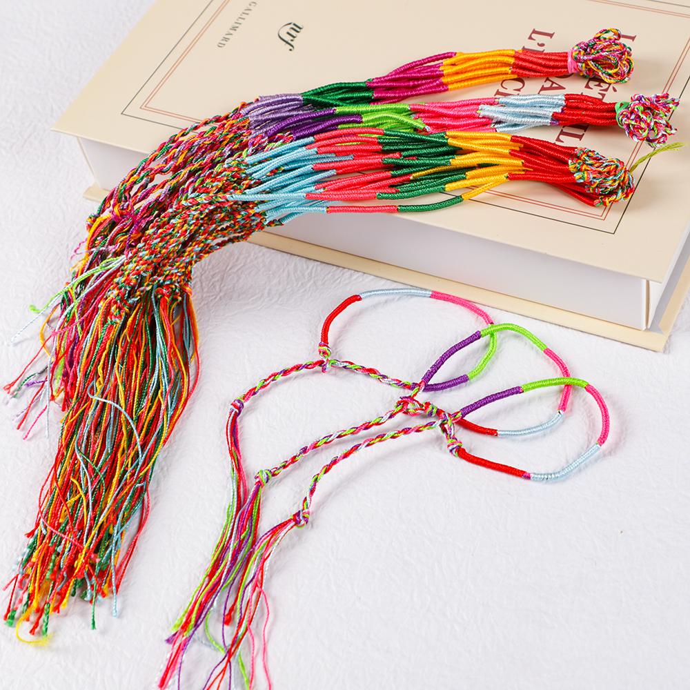 20Pcs Colorful Woven Rope String Bracelet Ankles for boy girl Birthday Party Favors Baby Shower Wedding Party Guests Small Gifts