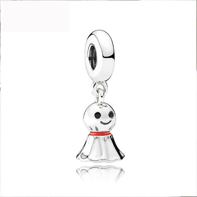 

POMOiii Новый Стерлингового Серебра 925 Белый Снеговик Сова Черный Кот Бусины Подходит Подвески Серебро 925 Оригинальный Браслет Diy Ювелирные Изделия Для Женщин