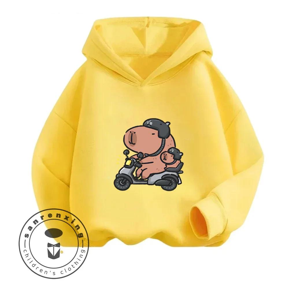 Capybara Cartoon Natural Cotton High Quality Niche Design Exquisite Details Feel Skin Friendly Children's Autumn Winter Hoodie