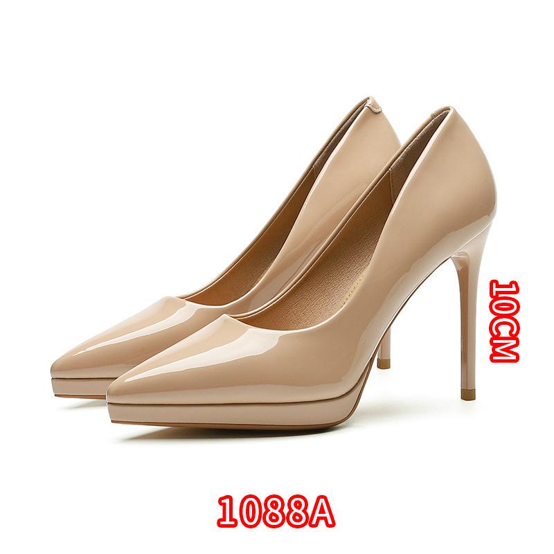 Korean Style Patent Leather Stiletto Heels - Sexy, Pointed Toe, Women's Fairy Style Shoes