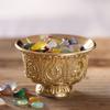 Cultural Tibetan Eight Auspicious Symbols Offering Cup Holy Water Bowl for Devotional Use Spiritual Home Decoration