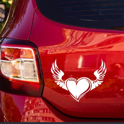 1pc Love Heart Wing Fashion Car Stickers for Auto Window Bumper Trunk Body Styling Self-adhesive Car Accessories Vinyl Decals