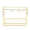 Bathroom Countertop Rack Large Capacity 2 Tiers Gold Bathroom Countertop Rack for Home Hotel