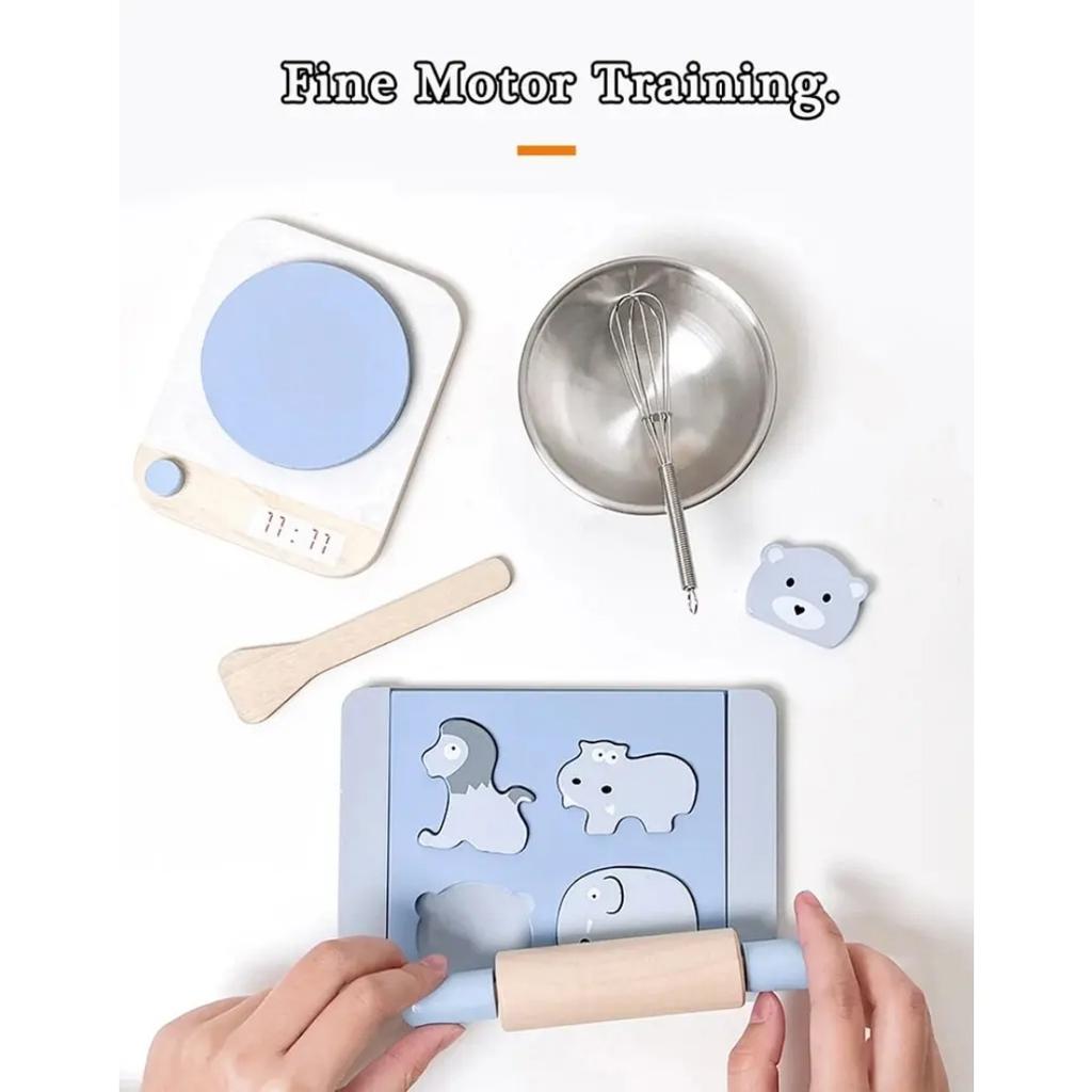 Wooden Play House Baked Cookie Toys Simulation As Chef Play House Game Parent-Child Interactive Simulation Making Cookie Games