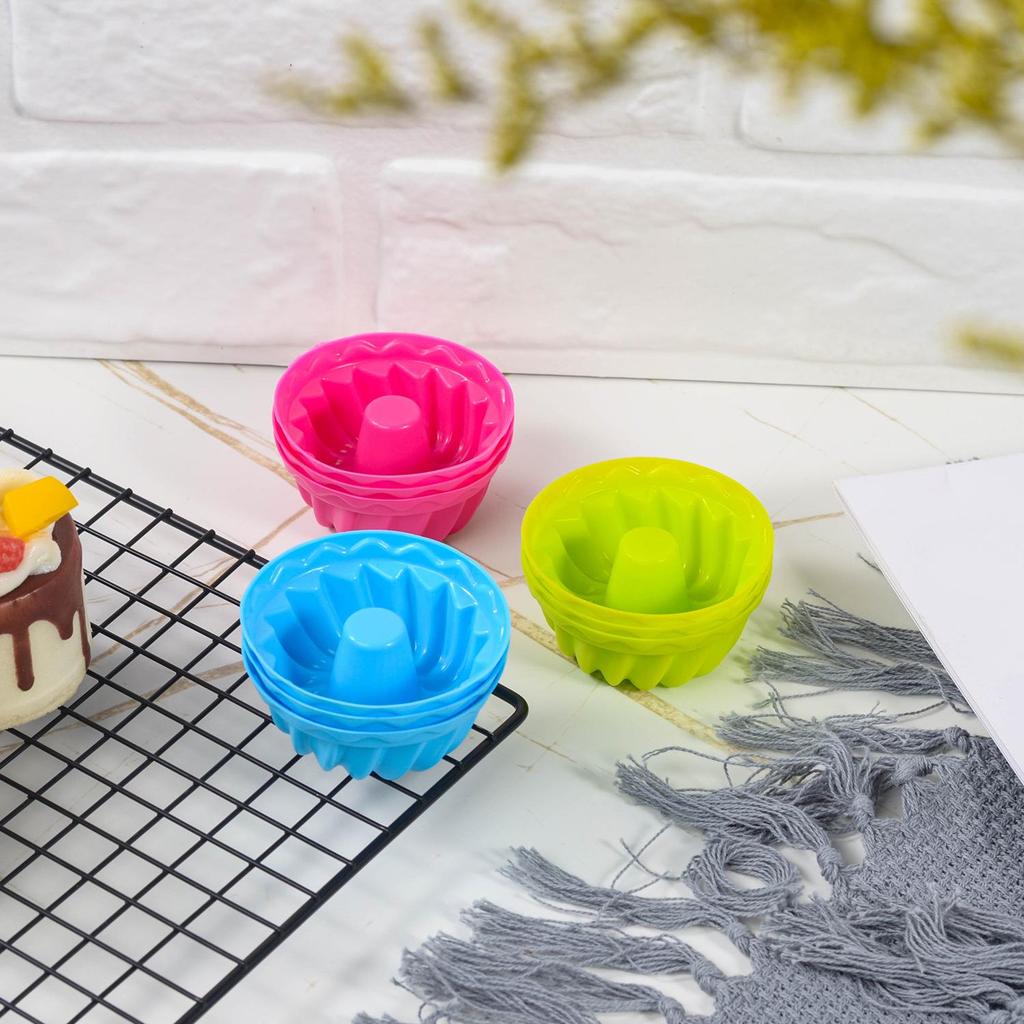 12pcs Silicone Pumpkin Muffin & Cake Cups Set for Pudding