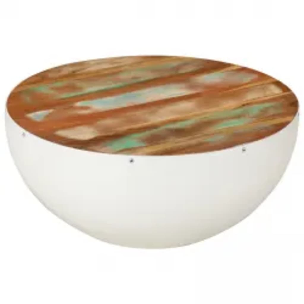 Bowl Shaped Coffee Table Solid Reclaimed Wood 60x60x30 Cm