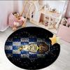 1PC round rug Fc Emblem Printed Round Area Rug ,Rug For Home Office, Round Chair Rug, Decorative Carpet Fan gifts Christmas gift